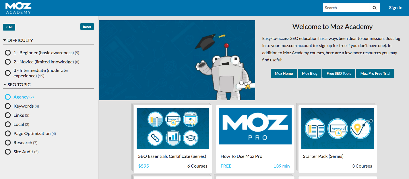 10 FREE SEO Courses You Can Start Today